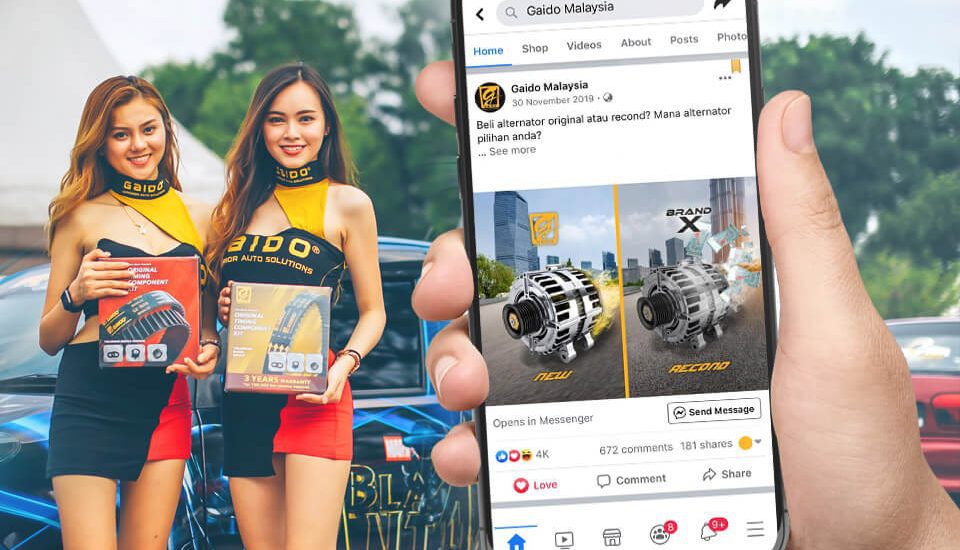 facebook post design and facebook marketing for gaido malaysia
